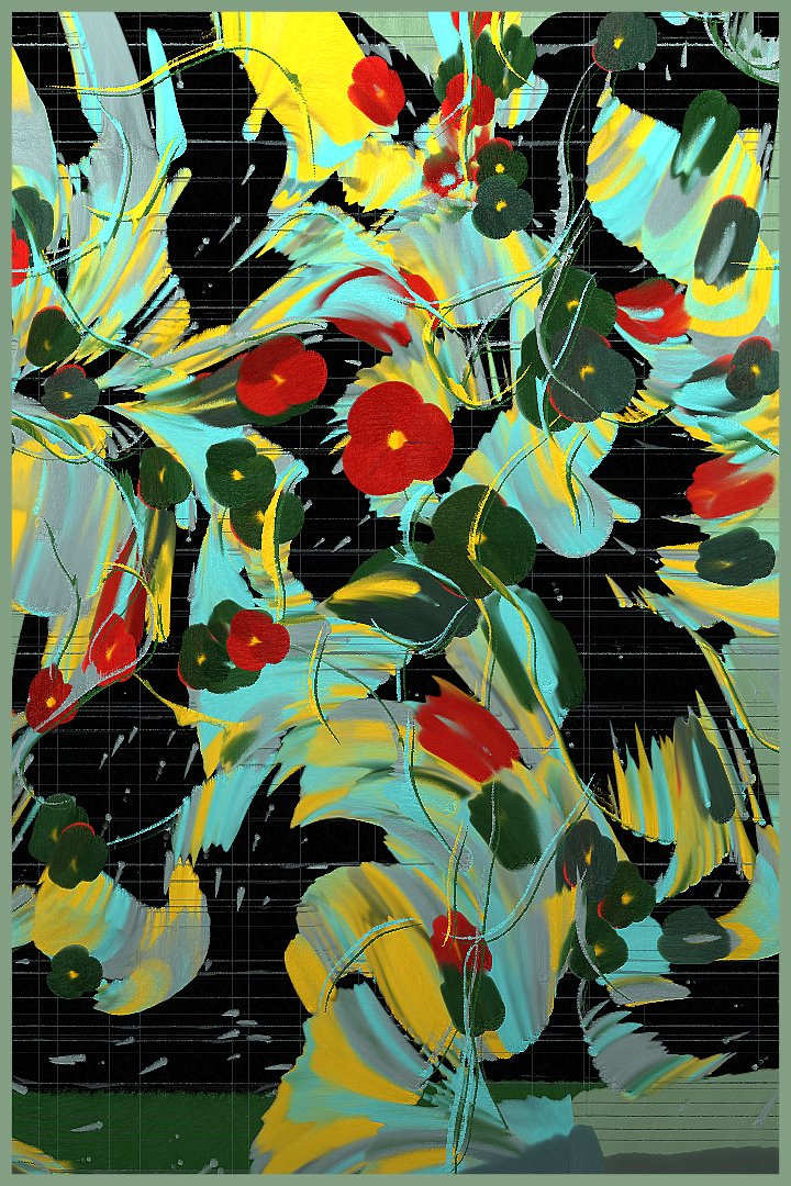 Classical Revival yellow botanical generative output
