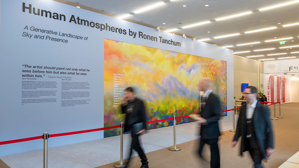 Human Atmospheres, interactive AI installation by Ronen Tanchum at the World Economic Forum Davos 2026