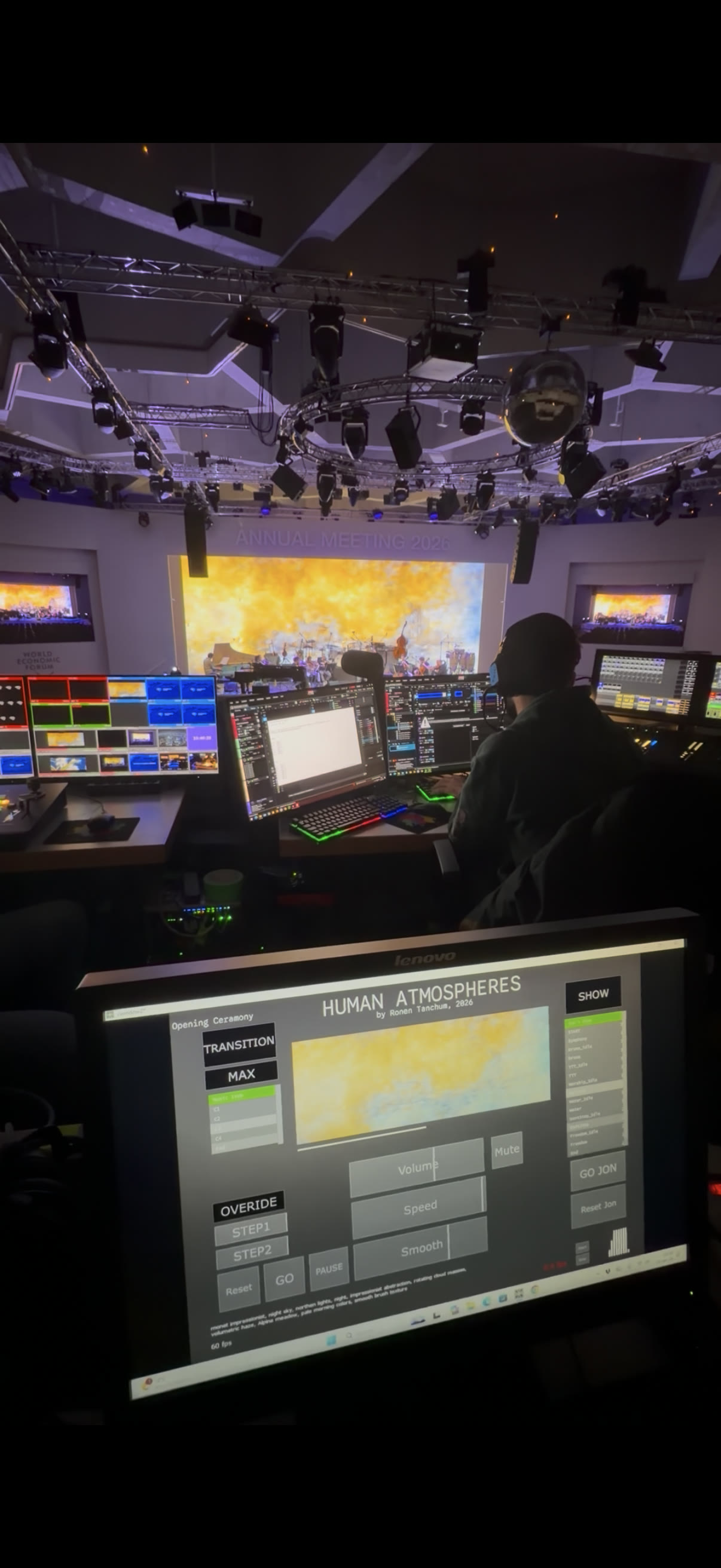Human Atmospheres live control system and technical direction at the World Economic Forum
