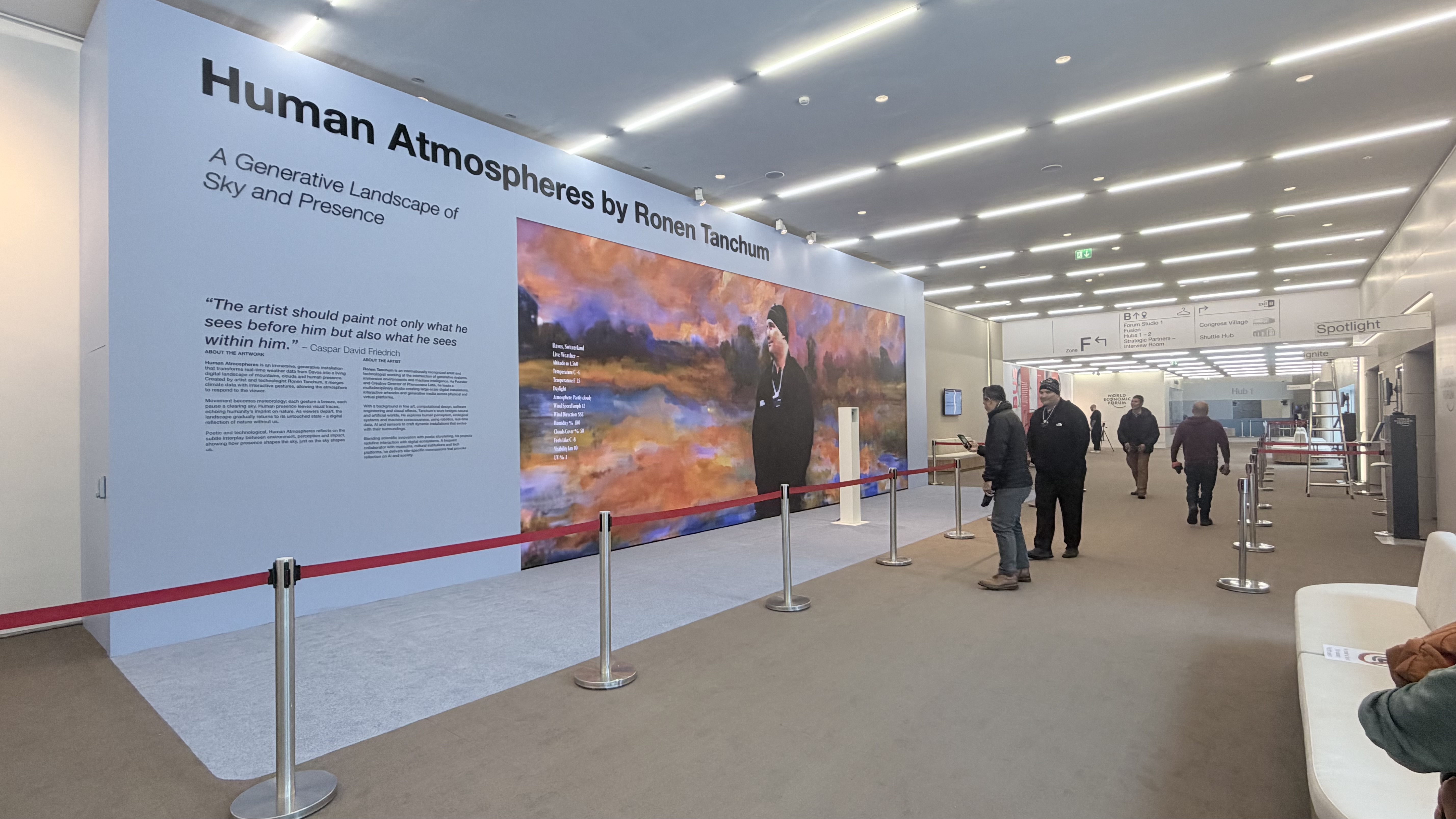 Human Atmospheres installation at the World Economic Forum in Davos